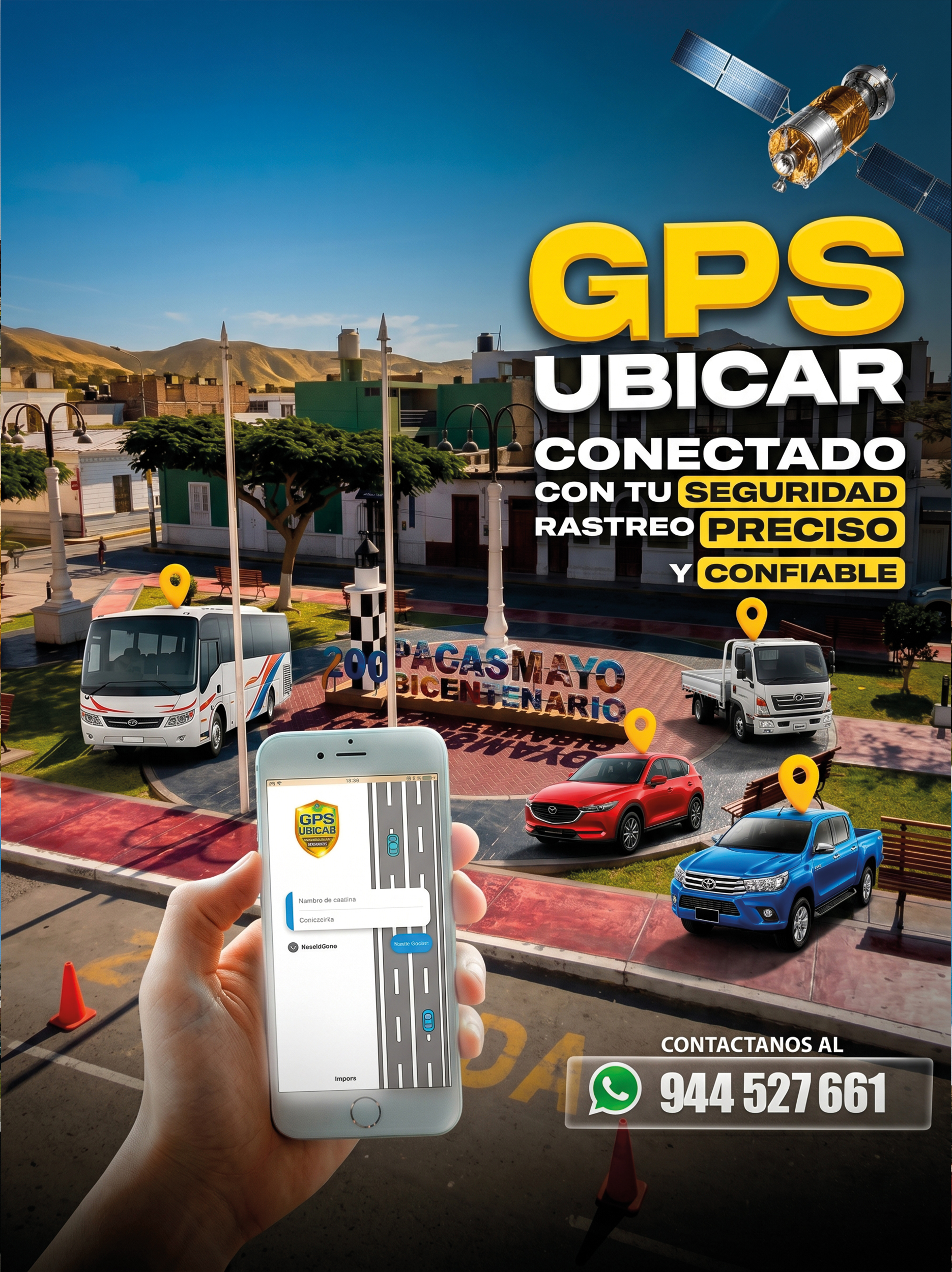 Empresa GPS Ubicar Pacasmayo - rastreo vehicular satelital monitoreo profesional 24/7 seguridad GPS 4G La Libertad costa norte Pacasmayo